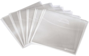 hama CD-/DVD-Hülle, PP, transparent, oben offen