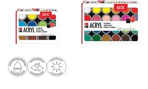 Marabu Acrylfarben-Set BASIC, 24 x 18 ml