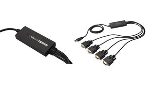 DIGITUS USB 2.0 - 4 x RS232 Adapterkabel, 1 MBit/Sek.