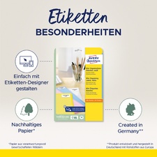 AVERY Zweckform Mini-Etiketten, 35,6 x 16,9 mm, weiß