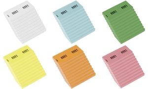 kangaro Nummernblock 1-1000, 105 x 42 mm, gelb