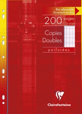 Clairefontaine Copies doubles, A4, Seyès, 200 pages