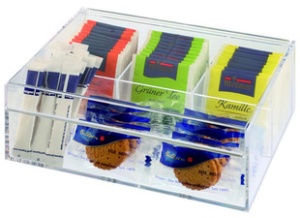 APS Teebox / Multibox, aus Kunststoff, transparent