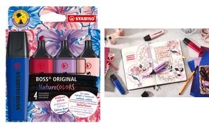 STABILO Textmarker BOSS ORIGINAL NatureCOLORS, 4er Etui