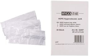 HYGOSTAR HDPE-Hygienebeutel, unbedruckt, weiß