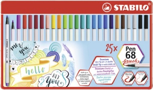 STABILO Pinselstift Pen 68 brush, 15er Metalletui
