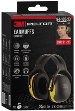 3M Peltor Komfort Kapsel-Gehörschutz X2A, schwarz/gelb