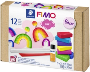 FIMO SOFT Modelliermasse-Set "Basic", 12-teilig