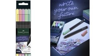 FABER-CASTELL Fineliner GRIP FINEPEN Pastell, 5er Etui