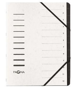 PAGNA Ordnungsmappe "Sorting File", 12 Fächer, rot