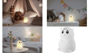 ANSMANN Silikon-Nachtlicht Hamster Lilli, weiß