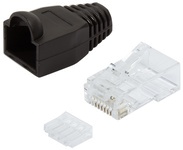 LogiLink RJ45 Stecker, Kat.6, ungeschirmt, schwarz