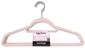 Peggy Perfect Kleiderbügel "Samtbügel" mit Steg, 6er Pack