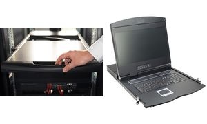 DIGITUS 19" Modulare Konsole, mit KVM-Switch 8-Port Kat.5