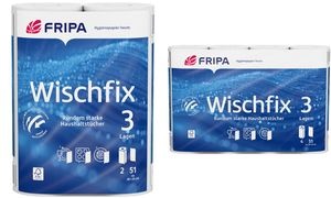 Fripa Küchenrolle Wischfix, 3-lagig, hochweiß