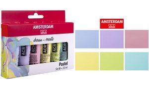 ROYAL TALENS Acrylfarbe AMSTERDAM Pastell, 6 x 20 ml