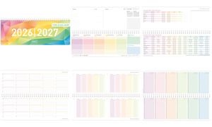 Häfft Schuljahres-Tischkalender "Rainbow", 2026/2027