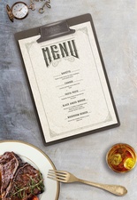 Securit Speisekarten-Klemmbrett VINTAGE, DIN A4, grau