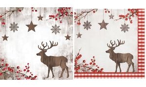 PAPSTAR Weihnachts-Motivservietten "X-mas Deer"