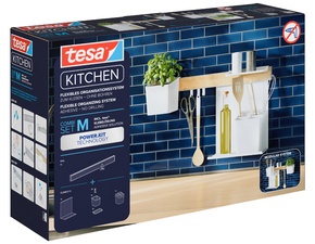 tesa KITCHEN Combi-Set M, 7-teilig, weiß