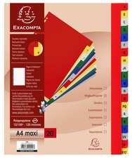 EXACOMPTA Kunststoff-Register, A-Z, DIN A4+, 20-teilig