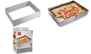 metaltex Kuchenrahmen, rechteckig, Edelstahl, verstellbar