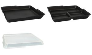 PAPSTAR Circulware Deckel für Schale, eckig, transparent