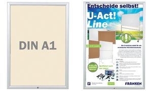 FRANKEN Plakatrahmen Security, DIN A2, 32 mm Rahmenprofil