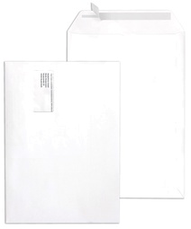 MAILmedia Adressfeld-Versandtasche B4, mit Fenster, weiß