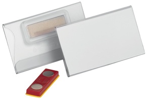 DURABLE Namensschild, mit Magnet, 75 x 40 mm, verdrehsicher