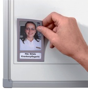 FRANKEN Magnet-Sichttasche, 72 x 115 mm, magnethaftend, grau