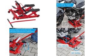 cartrend Motorrad-Hebebühne, Tragkraft: 680 kg, rot