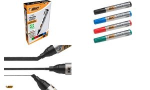 BIC Permanent-Marker 2300 Ecolutions, Keilspitze, 4er Etui