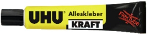 UHU Alleskleber Kraft, lösemittelhaltig, transparent, 42 g