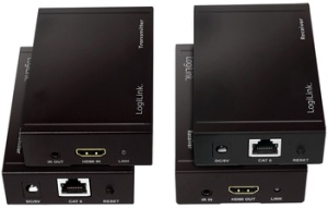 LogiLink 4K HDMI Extender Set über LAN, HDCP/IR, 50 m