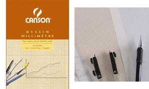 CANSON Millimeterpapier-Block, DIN A3, 90 g/qm