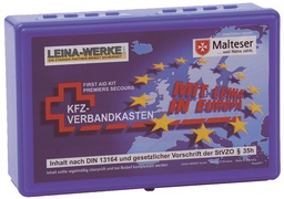 LEINA KFZ-Verbandkasten Euro, Inhalt DIN 13164, blau