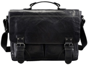 PRIDE&SOUL Umhängetasche "Business BAG XL", Leder, schwarz