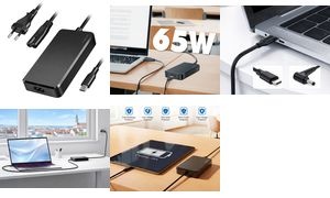 LogiLink Universal-Netzteil mit USB-C Kabel, 65 Watt