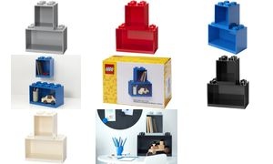 LEGO Bausteinregal-Set BRICK SHELF, 2-teilig, rot