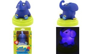 ANSMANN Mobiles Nachtlicht "Elefant", blau/grün