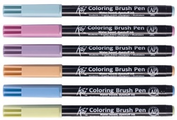 SAKURA Pinselstift Koi Colouring Brush Pen "Earth", 6er Set