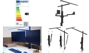 UNiLUX LED-Tischleuchte ELITE LUMINO SCREEN + Monitorarm