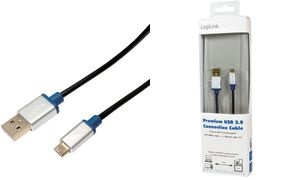 LogiLink Premium USB 2.0 Kabel, USB-A - USB-B Micro Stecker