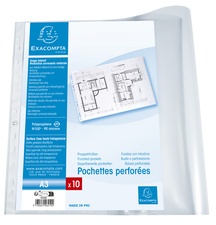 EXACOMPTA Prospekthülle, DIN A3 quer, PP, genarbt