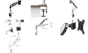 DIGITUS LCD-/LED-Monitorarm Single, mit Klemmfuß