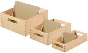 HAN Holz-Karteitrog für 1.500 Karten, A6 quer