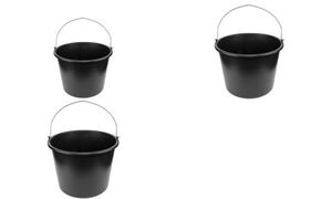Bradas Baueimer, 12 Liter, PVC, schwarz