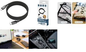 ANSMANN Magnetisches Daten- & Ladekabel, USB-C - Lightning