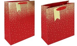 Clairefontaine Weihnachts-Geschenktüte "Sternregen rot"